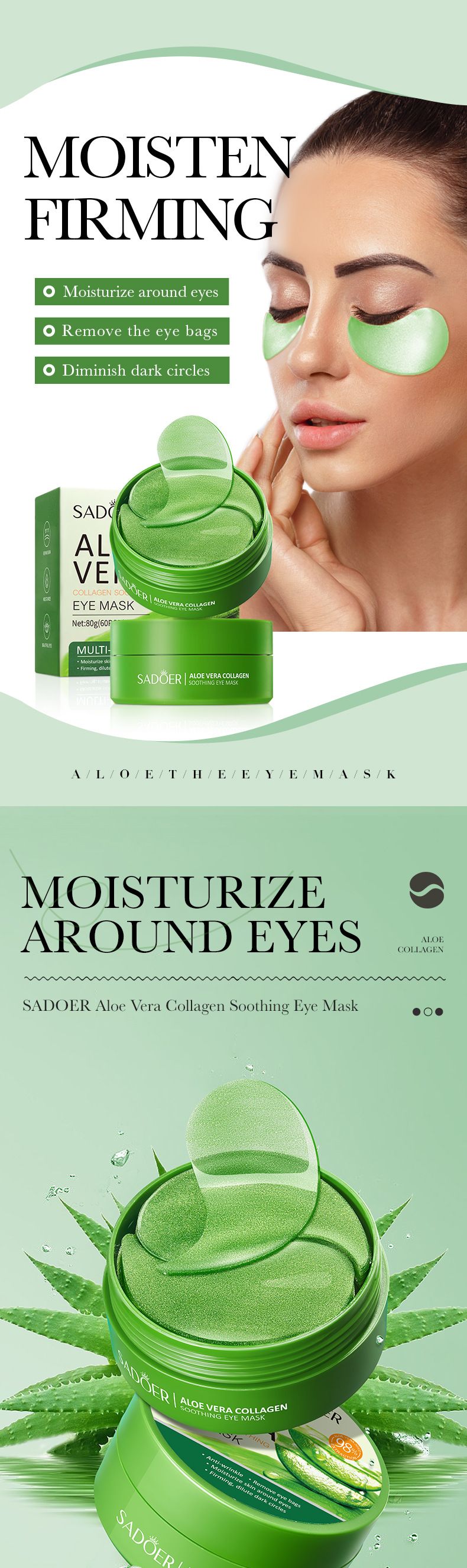SADOER Aloe Vera Toner Skin Care Series Set, Moisturizing, Moisturizing And Caring For The Skin_voghion.com