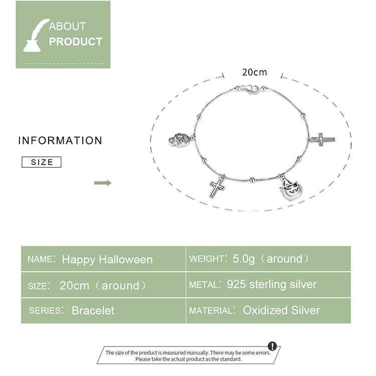 Festive Halloween Bracelet , 925 Sterling Silver Bracelet For Women_voghion.com