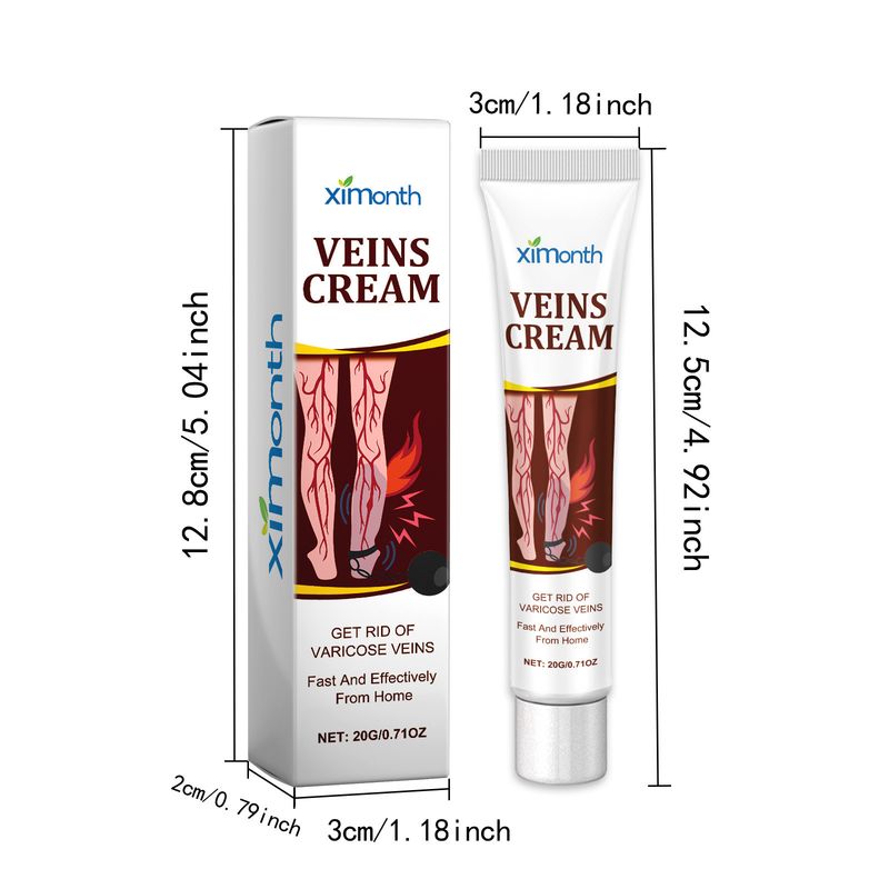 Ximonth Soulagement de la douleur, du gonflement et de l'inconfort dans les jambes dus aux tendons bleus, crème de soin de massage veineux_voghion.com