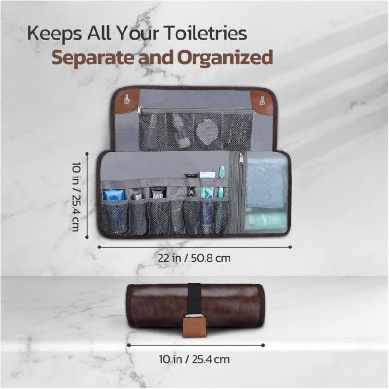Bolsa de lavado impermeable para hombre, bolsa de maquillaje portátil, conjunto de almacenamiento, bolsa de almacenamiento de viaje, bolsa de lavado enrollable avanzada, novedad de 2024_voghion.com