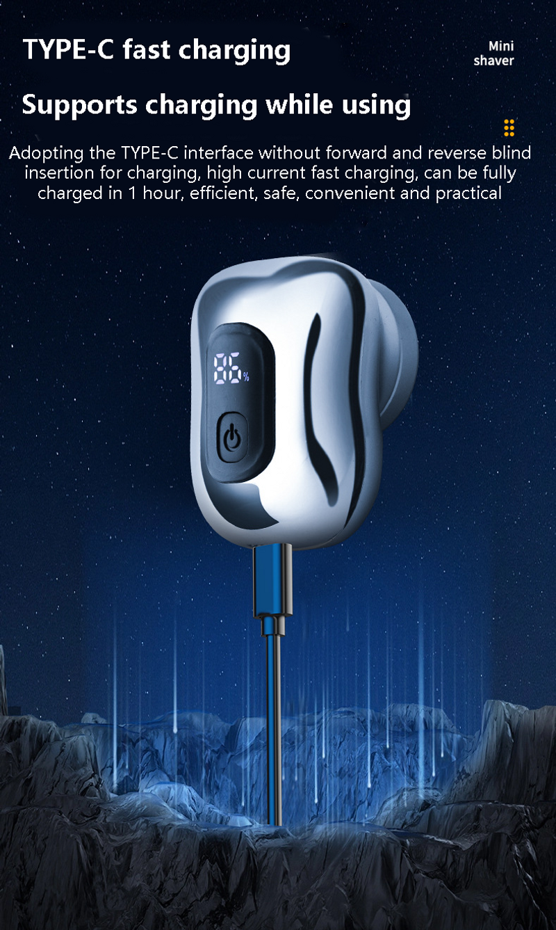 Bärbar USB uppladdningsbar ficka elektrisk 3w minirakapparat hudvänlig_voghion.com