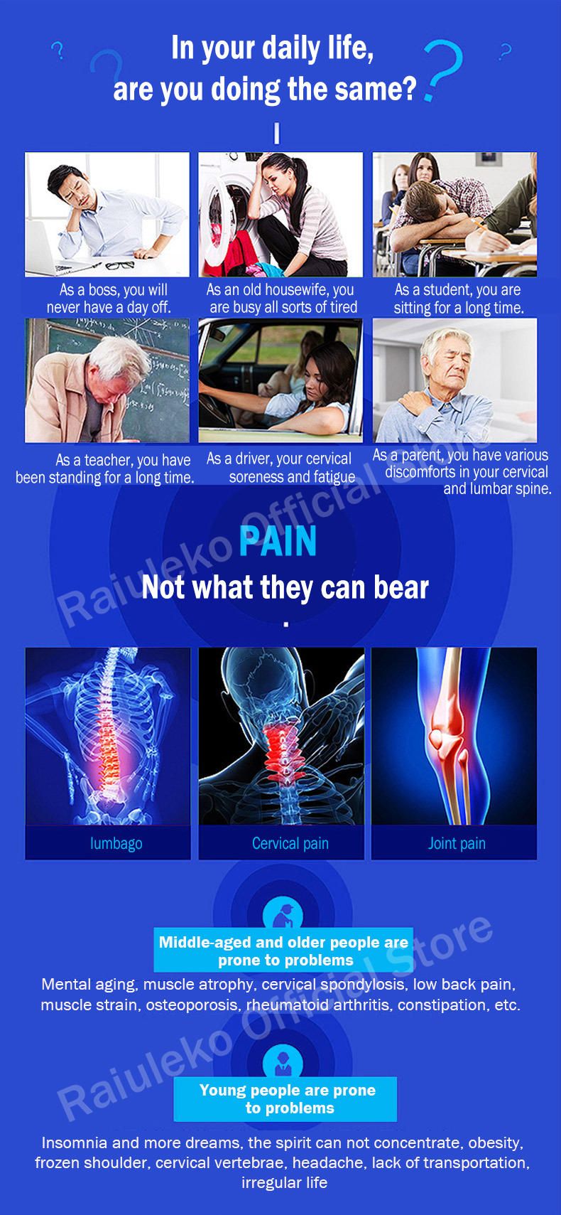 Elektrisches TENS-Therapie-Massagegerät mit 8 Elektroden für die Körperformung im Gesundheitswesen, Akupunktur und Massagegerät_voghion.com