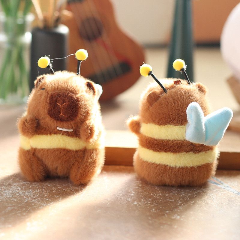 Keychain Plush Adorable Bee With Moving Wings For Cute Bag And Accessory Gift_voghion.com