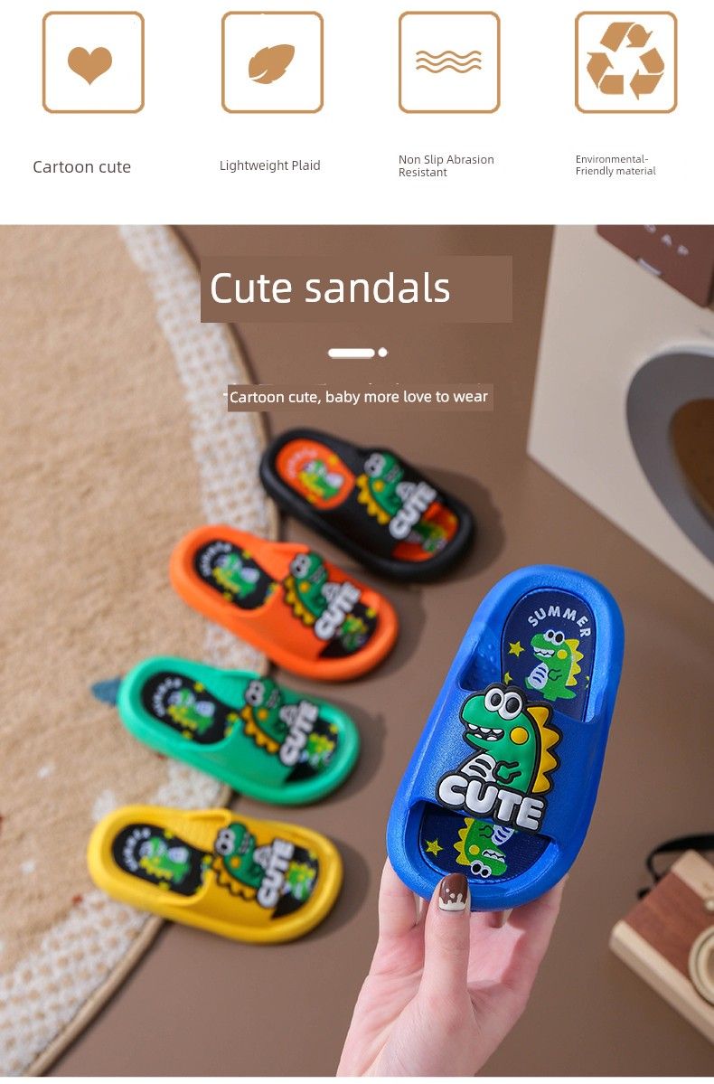 Pantofole da neonato primaverili ed estive con suola spessa antiscivolo dei cartoni animati_voghion.com