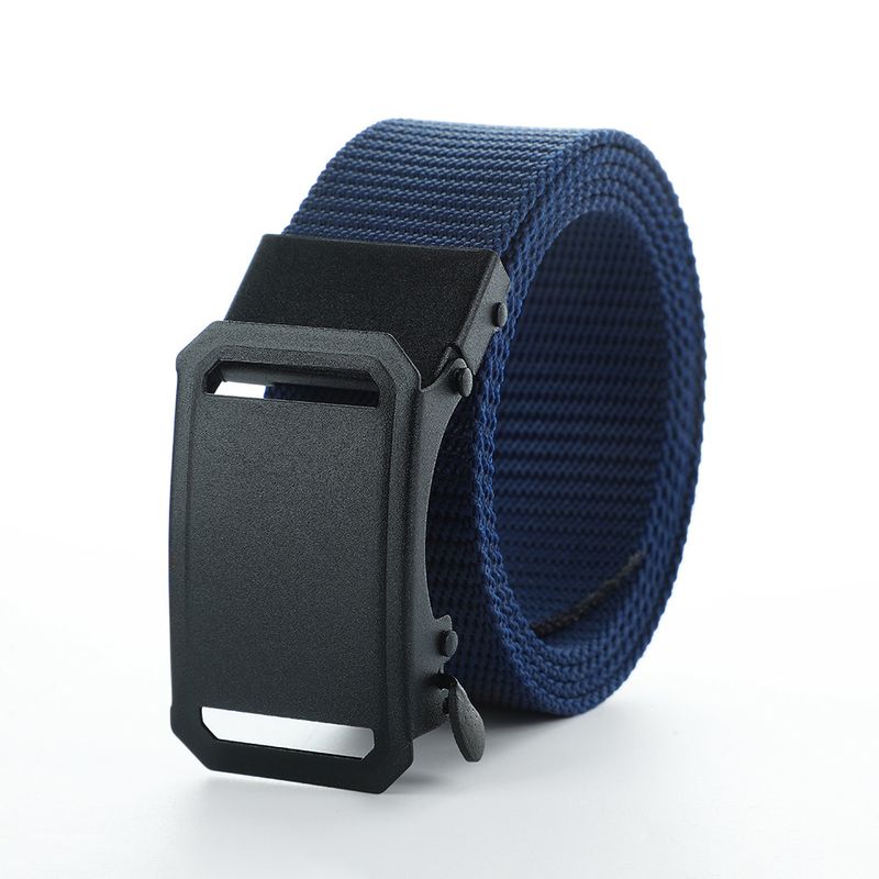 Men's Fashion Belt Classic Six-color Belt With Black Sandblasted Hollow Buckle Simple Versatile Belt Men's Tactical Belt_voghion.com