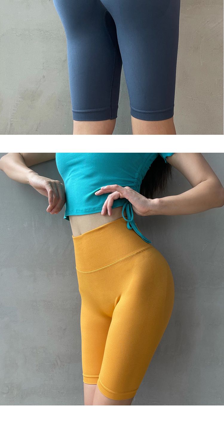 Vêtements pour femmes Shorts de fitness pour femmes, course à pied, cyclisme, pantalons mi-longs, taille haute, pour le yoga_voghion.com