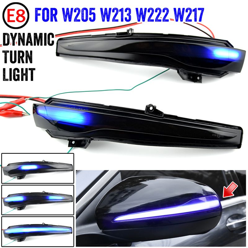 For Mercedes Benz C Class W205 GLC X253 E W213 S W222 Dynamic Turn Signal Side Wing LED Rearview Mirror Indicator_voghion.com