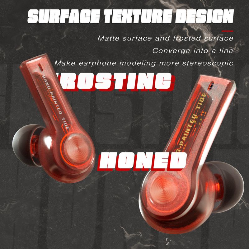 Wireless Headphone,Earbuds Bluetooth 5.0 Mini in Ear Automatic pairing Earphones Bicolor hand painted Handsfree Headset._voghion.com