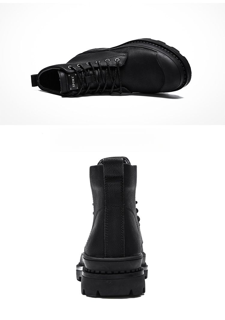 2025 New Arrival Men's Oversized High-Top Boots Riding Snow Boots Workwear-Style Short Boots_voghion.com