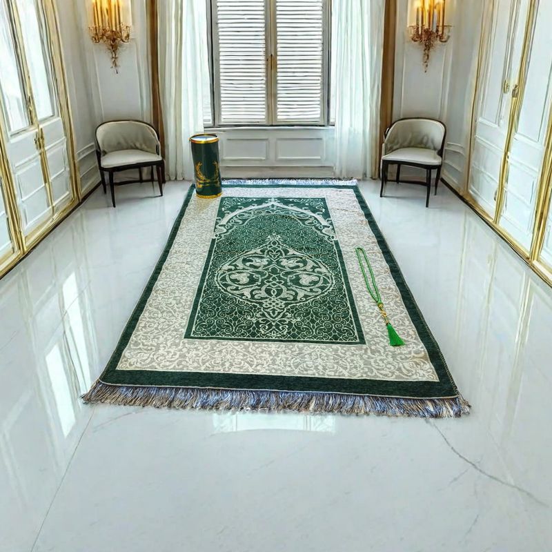 High-Quality Beads Prayer Mat Blanket Exquisite Gift Set Plush_voghion.com