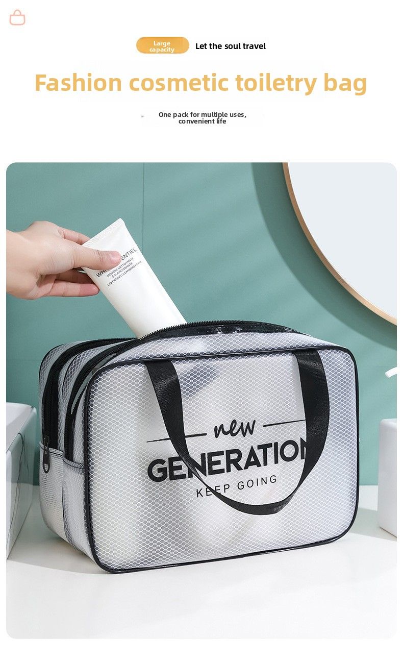 Bolsa de cosméticos de gran capacidad, bolsa de almacenamiento, bolsa de viaje portátil con separación seca y húmeda, bolsa de aseo para cosméticos._voghion.com