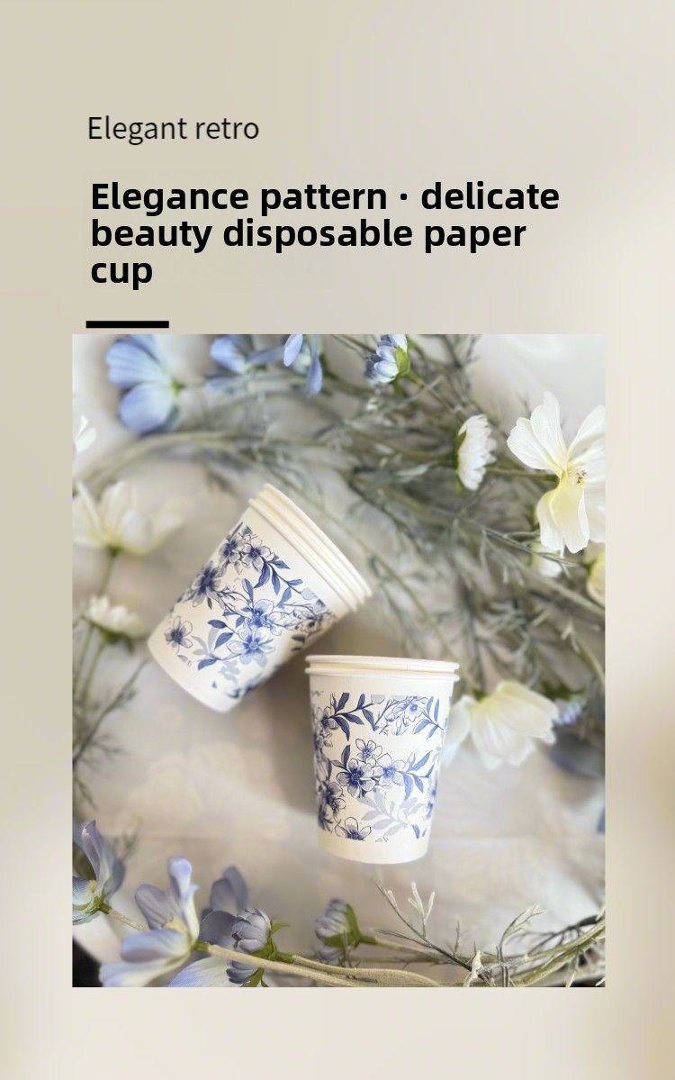 New Year Disposable Paper Chinese Style Thickened Household Commercial Wedding Water Supermarket Blue And White_voghion.com