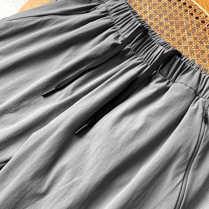 Herrenbekleidung Leichte wasserdichte und atmungsaktive Sommerhose aus gewebtem Material für Herren, leicht und schnelltrocknend, sportliche Freizeithose_voghion.com