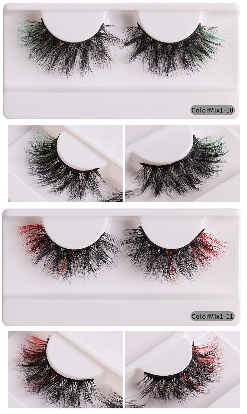 Colorful False Eyelashes 5D Curl Western - Style Natural Look Messy For Stage Makeup Voluminous And Dramatic Lashes_voghion.com
