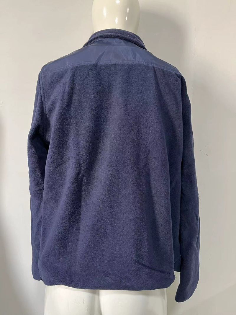 2024 Spring And Autumn New Men's Color Block Fleece Stand Collar Jacket_voghion.com