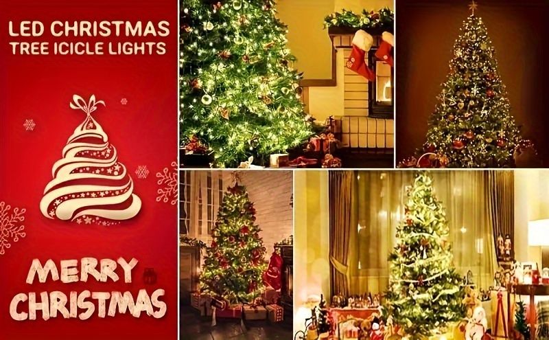 1 pz Luci di Natale a LED per esterni Luci a stringa 8 modalità di illuminazione Luci decorative per le vacanze per alberi RV Casa Giardino_voghion.com