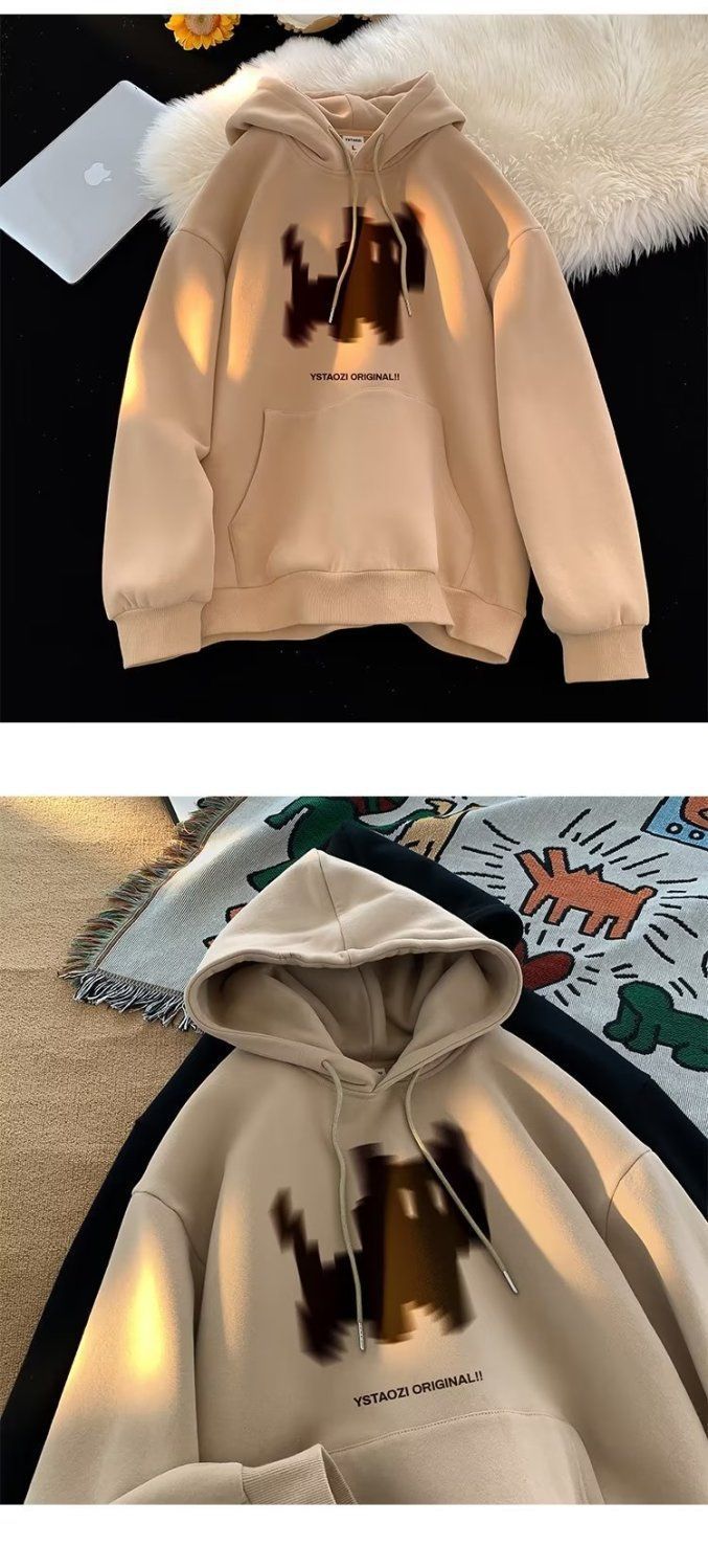Kitten hooded sweatshirt men's and winter American style stiff jacket trendy brand oversize autumn clothes 12_voghion.com
