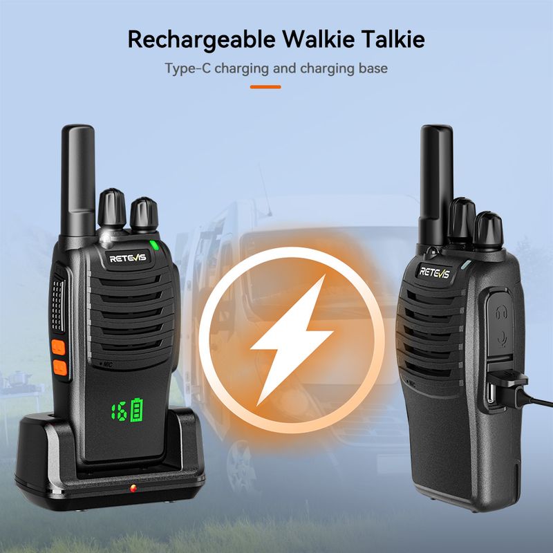 Retevis H777H Walkie Talkie Hidden Display Two-way 1/2 PCS Walkie-talkie PMR/FRS Communication Radio Portable For_voghion.com