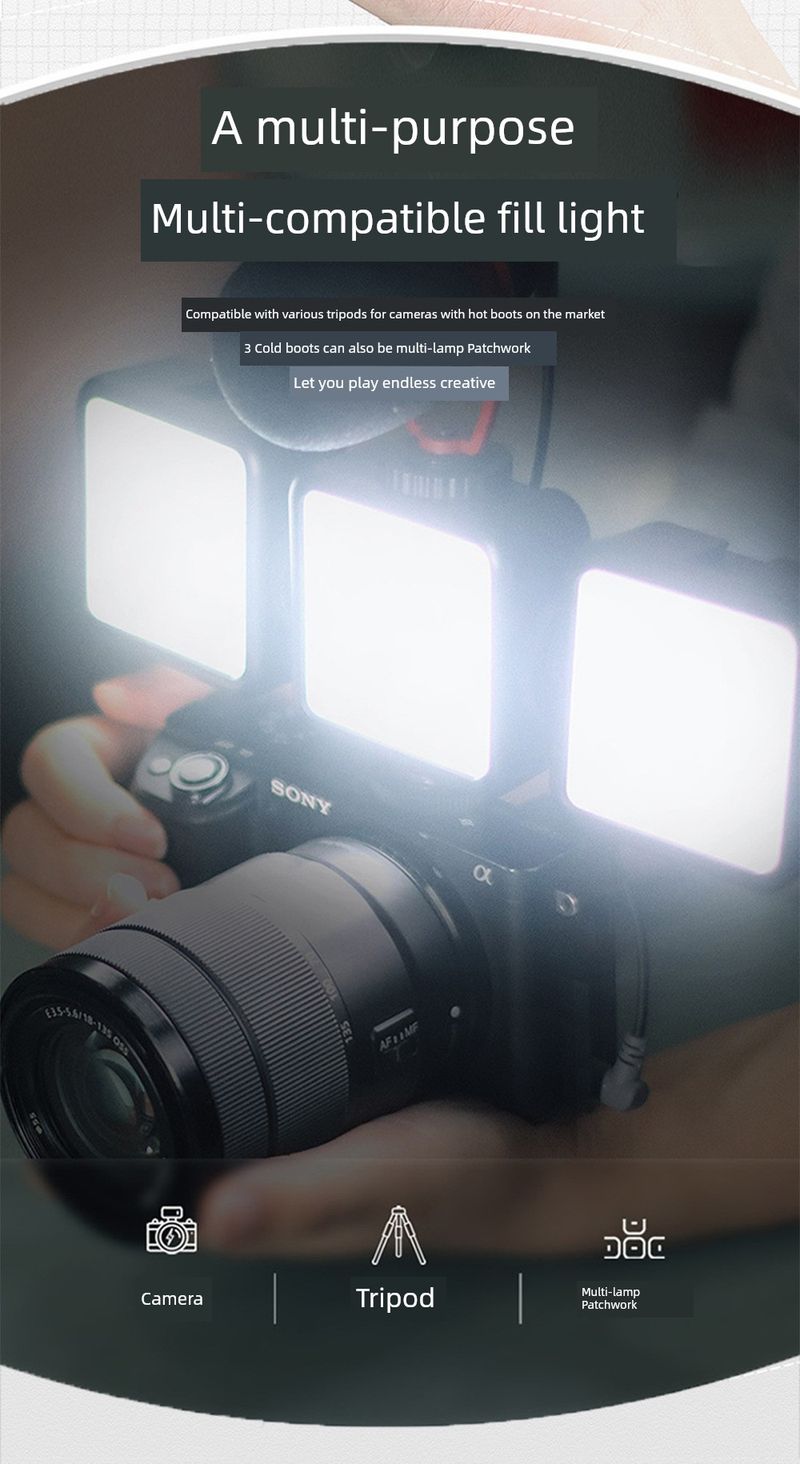 Mobile Phone Selfie Fill RGB Portable SLR Camera Photo Shooting Video Beauty Led Tofu Pocket Light_voghion.com