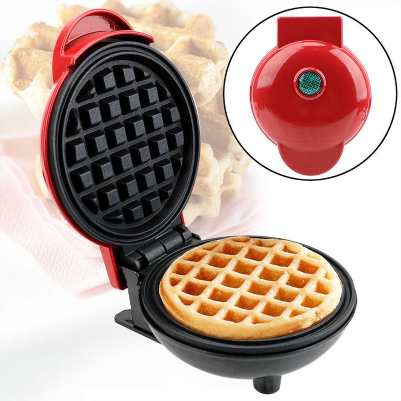 Mini-Frühstücksmaschine in Herzform nach US-Standard 110 V, grenzüberschreitendes Waffeleisen für den Heimgebrauch, Waffeleisen für runde Kuchen_voghion.com