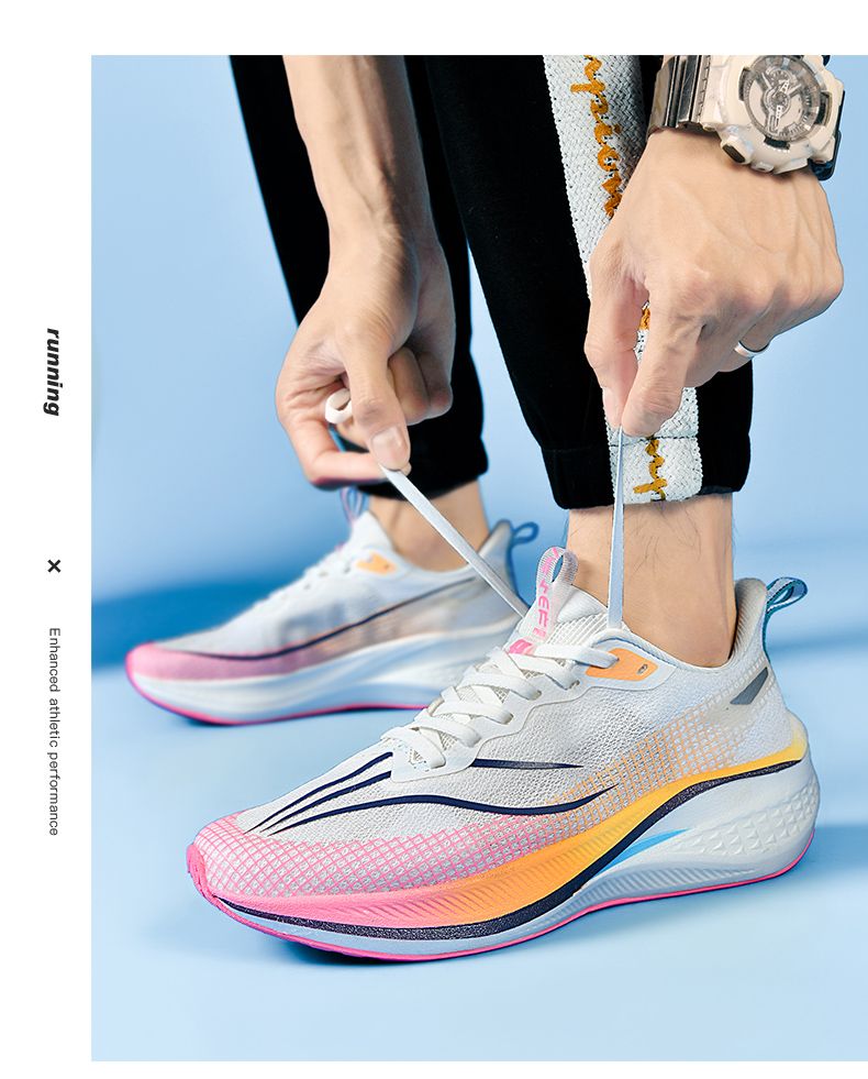 Nuove scarpe da corsa per coppie con piastra in carbonio esplosiva e suono di attrito, scarpe da ginnastica ammortizzanti per maratona da donna per studenti maschi_voghion.com