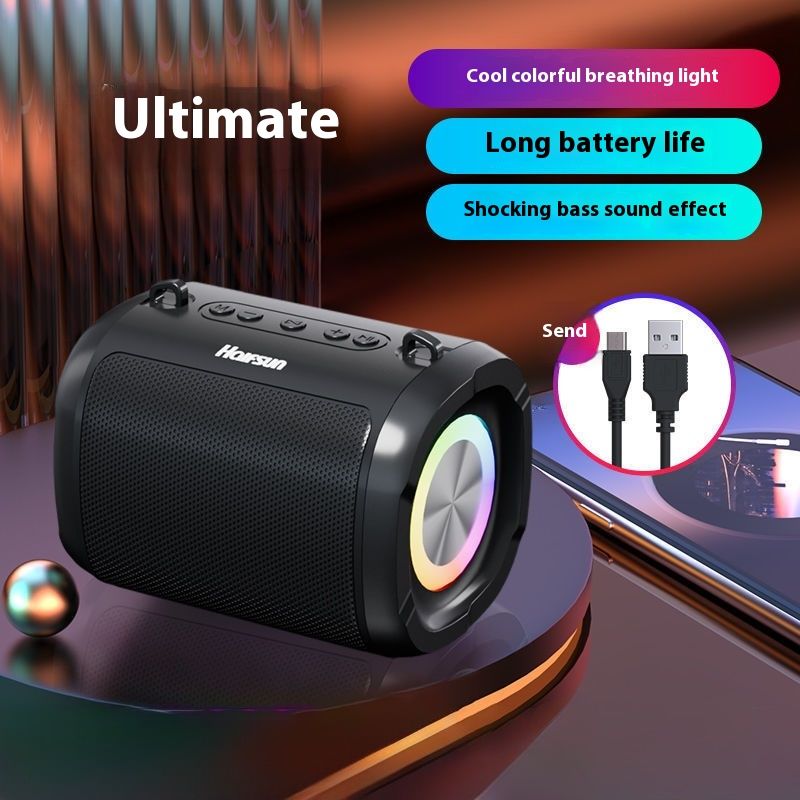 AI Intelligent Bluetooth Subwoofer, Mini Speaker, Outdoor Plug-in Card, Portable High Volume Phone Surround Sound System_voghion.com