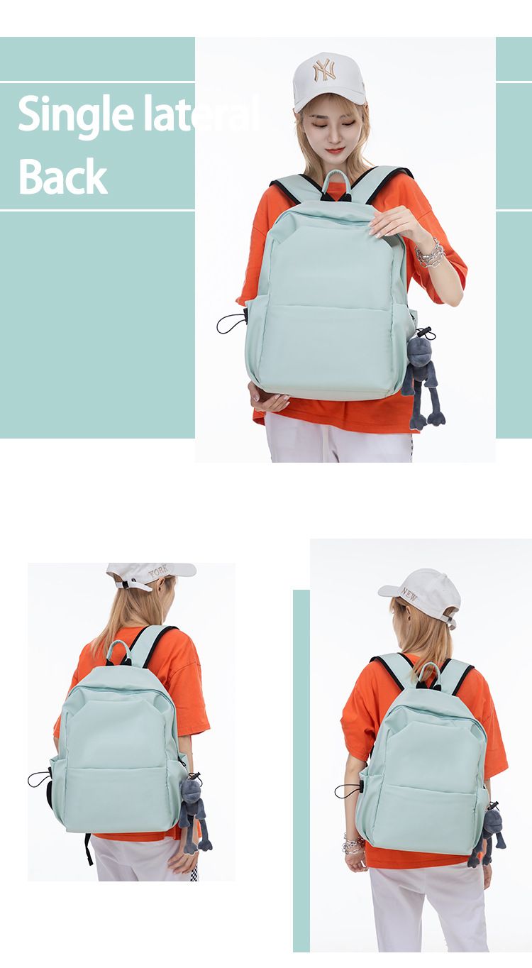 Neue koreanische Version Vielseitige Schultasche Herren Einfarbiger Rucksack Damen High School Rucksack College Student Computertasche Advanced Sense_voghion.com