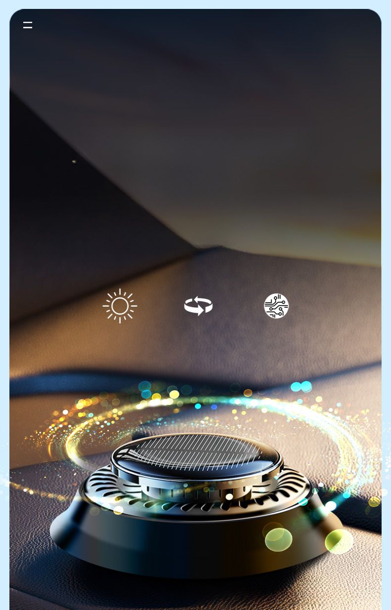 Päikeseauto aroomiteraapia seade autolõhn Vee ornament_voghion.com