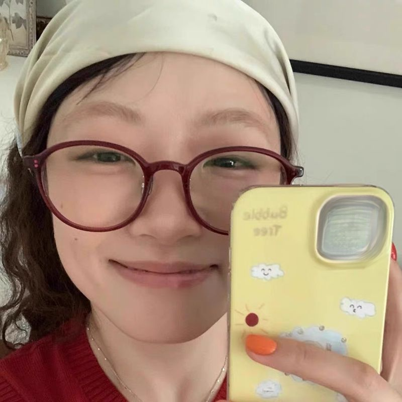 ultra-lightweight Slimming Frame Flat Mirror Fashion Square Round Face Myopia Women Can Be Equipped With_voghion.com