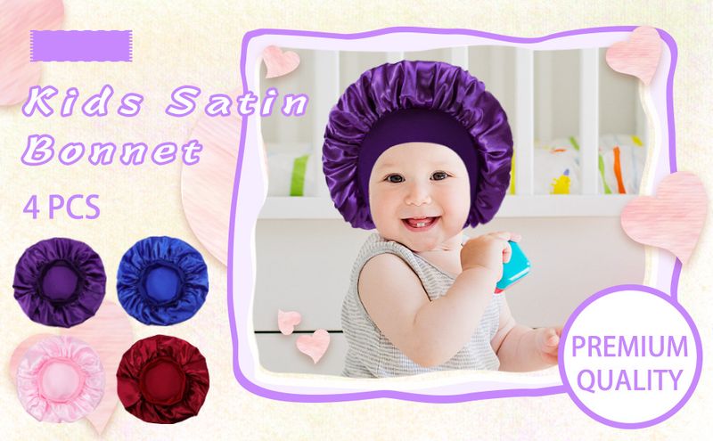 Cappellini colorati per bambini, cappellini elastici, cappellini per capelli per neonati_voghion.com