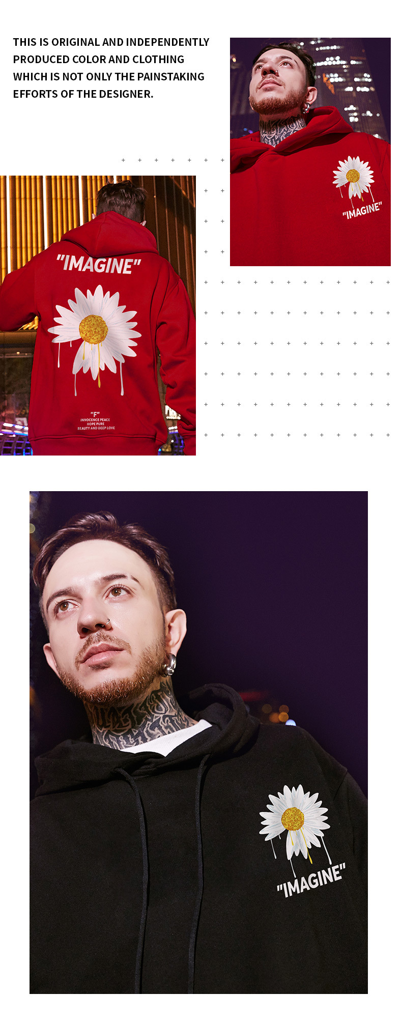 Herr country tide oversize stor storlek herr Vår och höst tidvatten märke lös hoodie plus kashmir trend i kappa_voghion.com