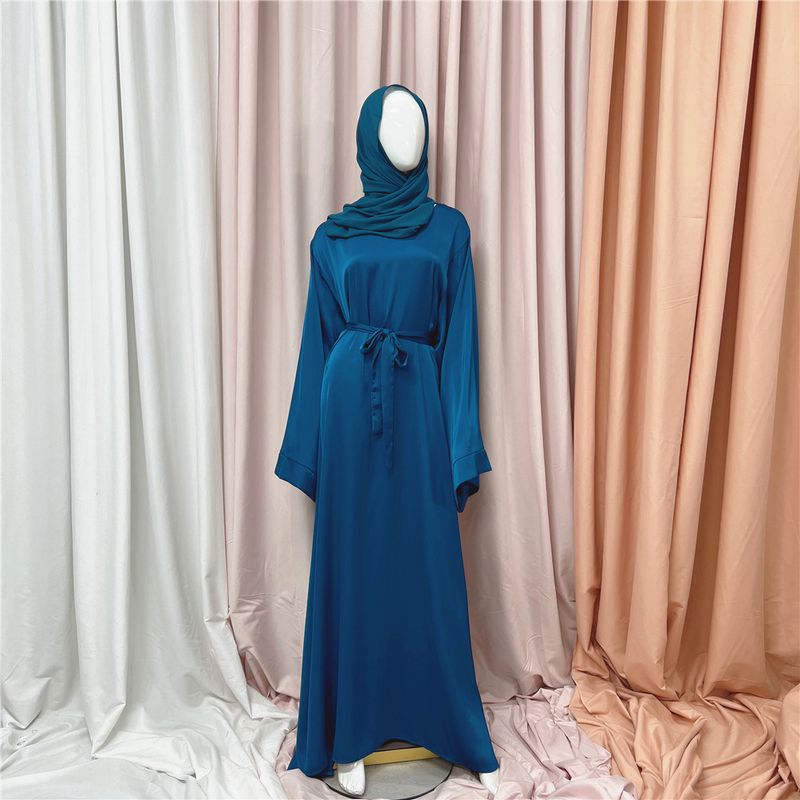 Women’s Clothing Turkish solid color large size multi color robe dress_voghion.com