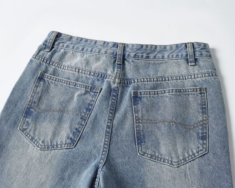 Men's Clothing Blue Black Gray Natural Washed Paris Bootcut Faded Flared Pants Jeans Casual All Match_voghion.com