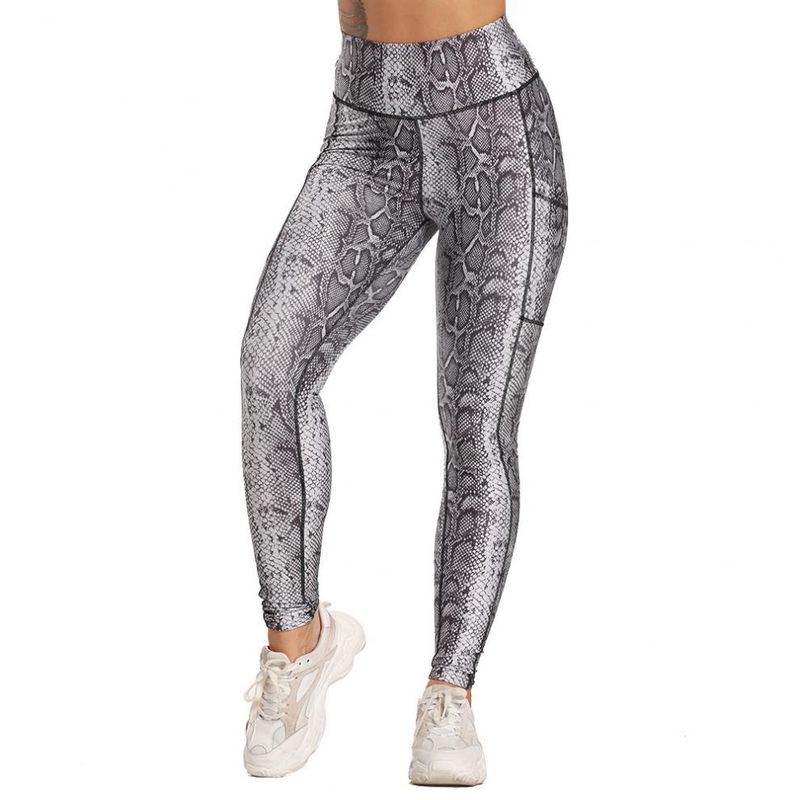 Women's yoga Pants Leopard Print Large Size Printed Pocket Slim Butt Lifting Sports Yoga Pants Leggings XY6645_voghion.com