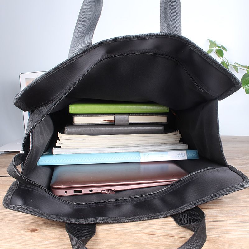 Large Capacity Handbag Document A3 Business License Paper File Nylon Oxford Cloth Vertical Men's Bag_voghion.com
