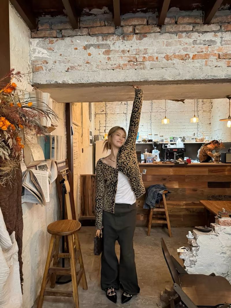 New Versatile American Style Leopard Print V-Neck Knitted Cardigan Hot Girl Sweater Coat Soft Fuzzy 4146_voghion.com