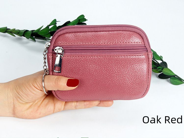 Spot 2022 Primavera Nova Bolsa de Cartão Pequena Estilo Europeu e Americano Carteira Curta Feminina Pupi Litchi Pattern Wallet_voghion.com