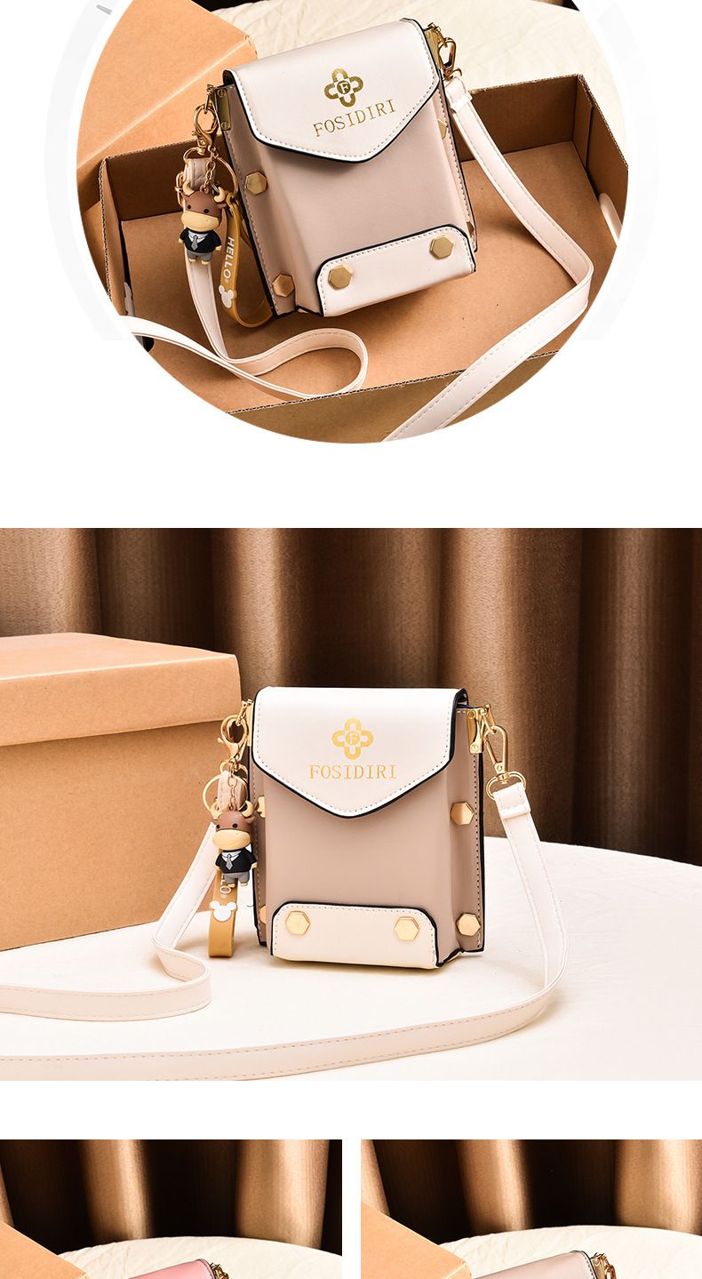 Women's Mobile Phone Bag Messenger Bag Women's New Fashion Trend One Shoulder Retro Small Square Bag Mini Mobile Phone Bag_voghion.com