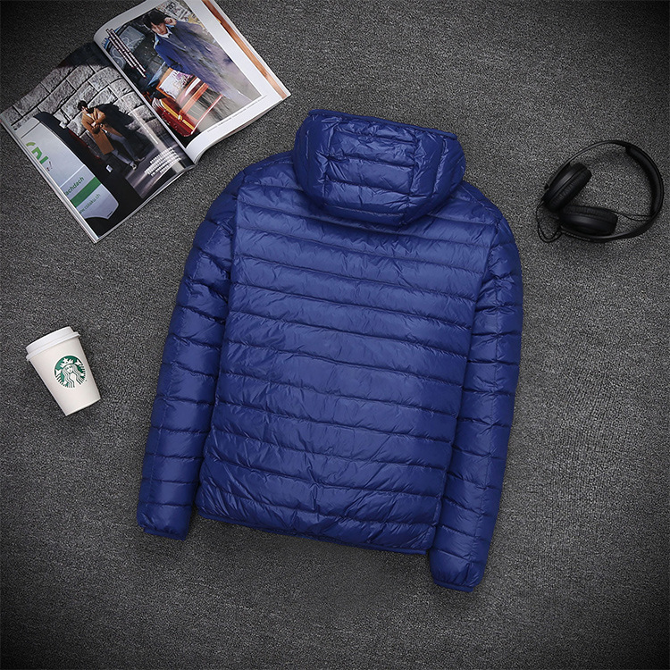 Ultralicht donsjack voor heren – Slim Fit, opvouwbare pufferjas met capuchon, winddicht en waterafstotend (M-4XL, reisklaar)_voghion.com