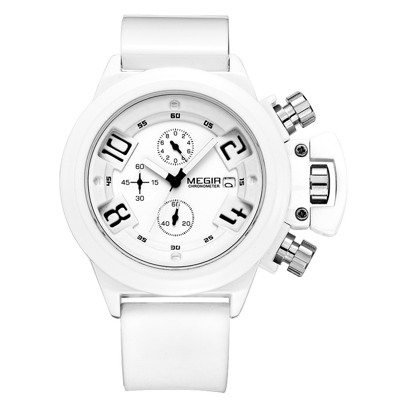 Black Silicone Quartz Luxury Sport Military Wrist es Men Waterproof Clock Chronograph Large Dial e_voghion.com