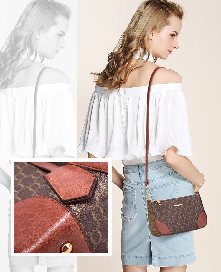 Handtaschen-Set für Damen, Handtasche, Modetrend, Umhängetasche, Presbyched Retro Crossbody Bag, große Kapazität, Mutter-Tochter-Tasche_voghion.com
