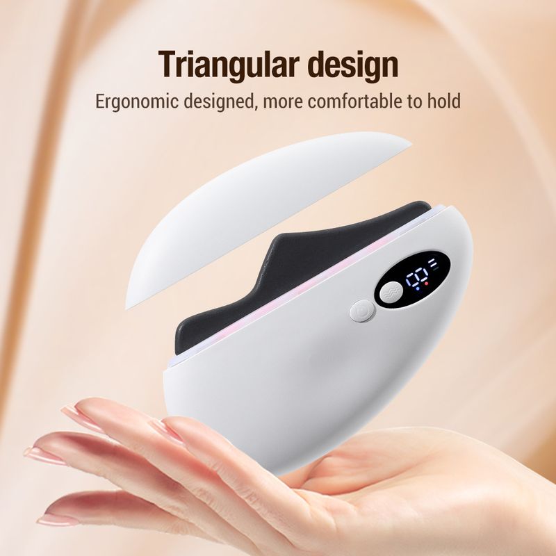 Compressa quente elétrica inteligente para dragar meridianos em todo o corpo pode ser usada placa de raspagem bianshi com luz vermelha_voghion.com