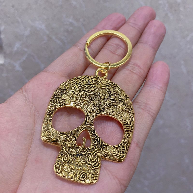 New Fashion Big Sugar Skull Pendant Keychain_voghion.com