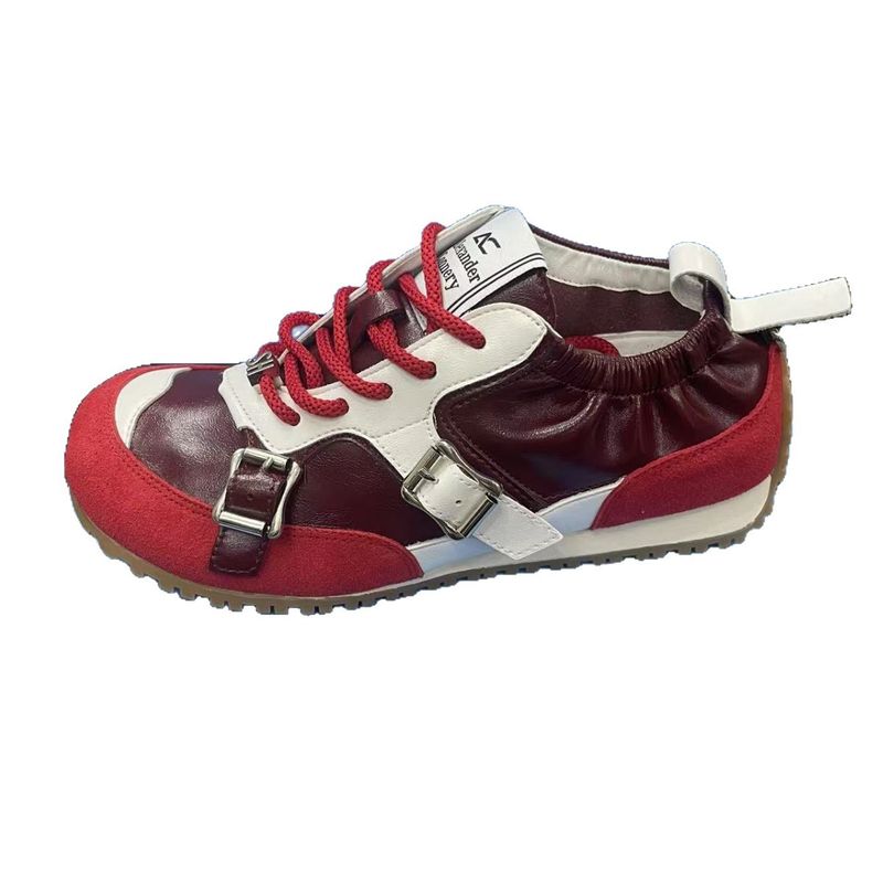 nuovo 2026 Zhaoyi Dexun stesso stile Zhao Forrest Gump cintura fibbia altezza crescente punta rotonda snellente color-block casual_voghion.com