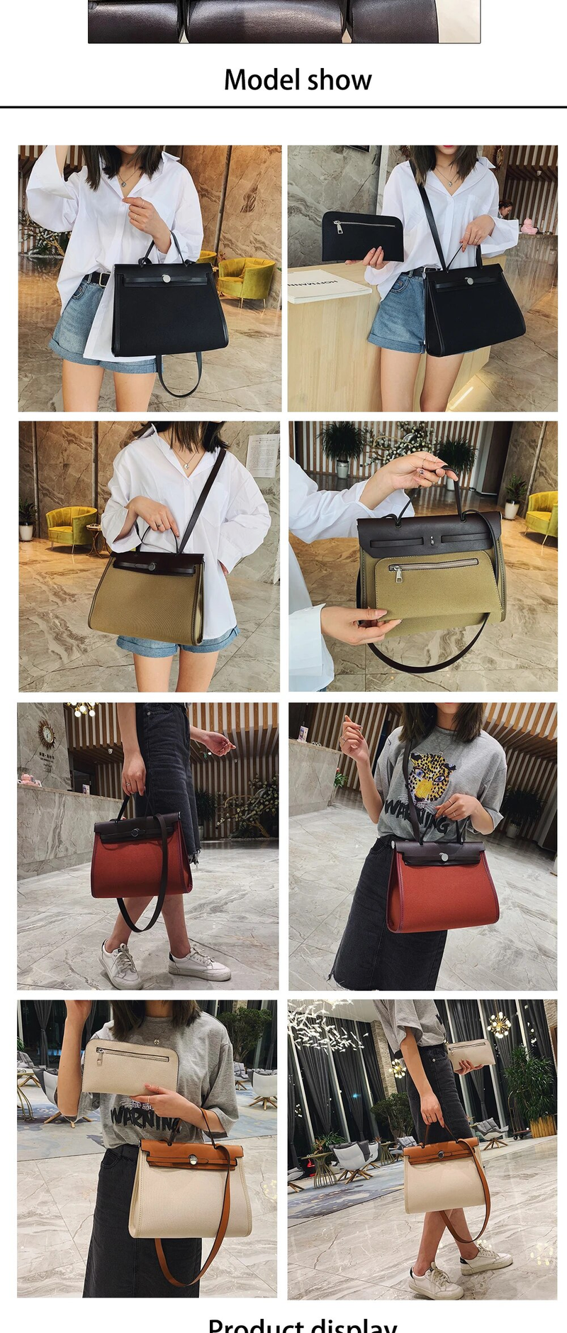 Patent Leather Women'S Herbag Liner Zipped Handbags Contrast Color Hand Bill Of Lading Shoulder Bag Handtassen Dames_voghion.com