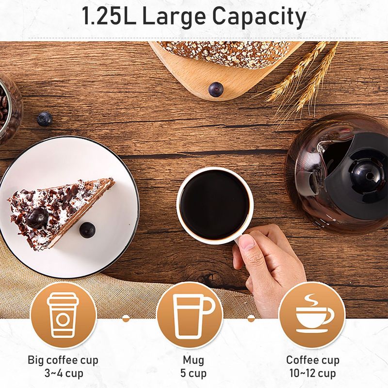 Household Fully Automatic Drip Coffee Maker, Americano Milk Tea Pot With Easy Operation_voghion.com