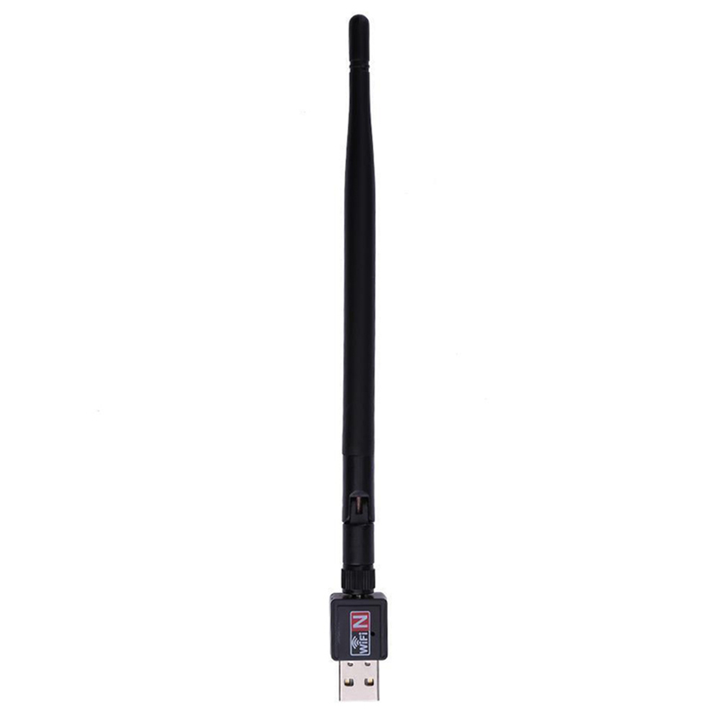 USB WiFi-adapter, hordozható széleskörű kompatibilitású műanyag hálózati LAN-kártya dongle antennával, napi használat_voghion.com