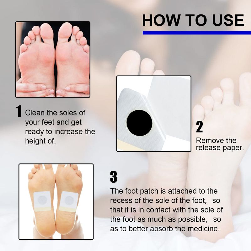 EELHOE Körpersanfte Massage Höhenwachstumshilfe Fußpflegepflaster_voghion.com
