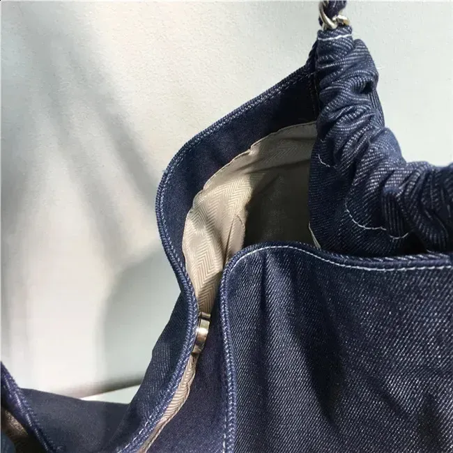Borsa a tracolla grande in tela di jeans calda per donna, borsa a tracolla alla moda coreana -_voghion.com