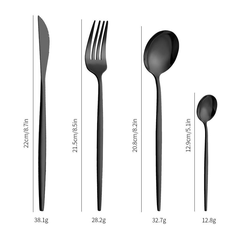 Riunione di famiglia, cibo occidentale, 6 persone, set di posate in acciaio inossidabile da 24 pezzi, coltello da bistecca, forchetta, cucchiaio_voghion.com